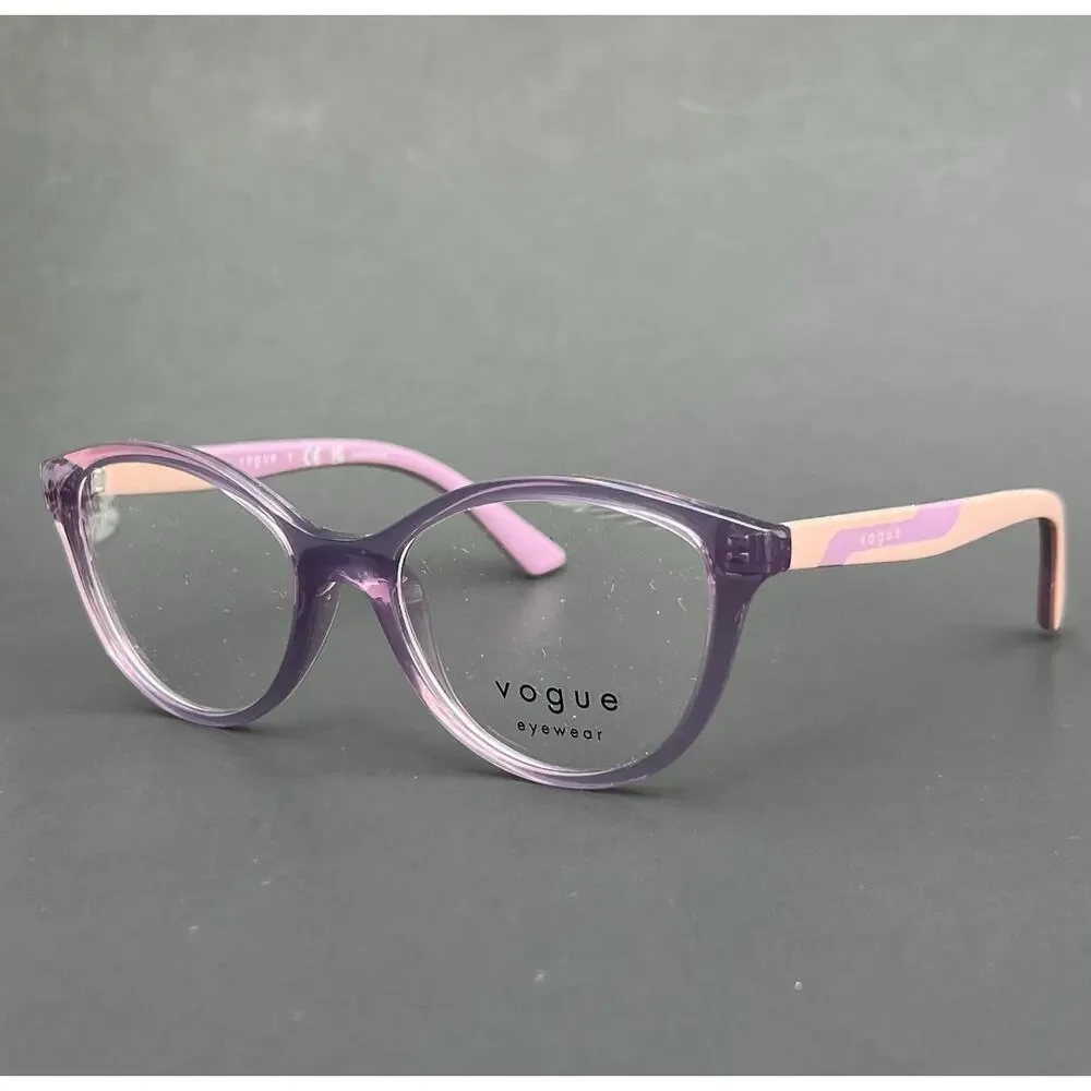 VOGUE Kids VY2019 Sophisticated Transparent Violet Acetate Frame 48 16 125 NEW
